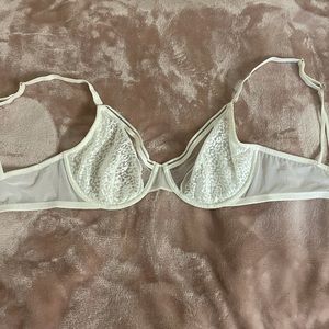 White shear bralette
